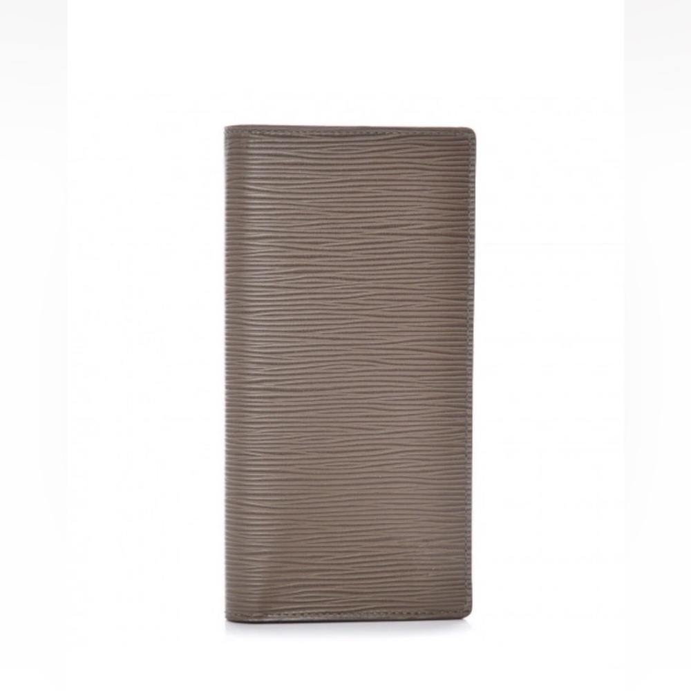 RARE Louis Vuitton LV Brazza Epi Leather Tan Wallet Long Verticl Bifold Box $810